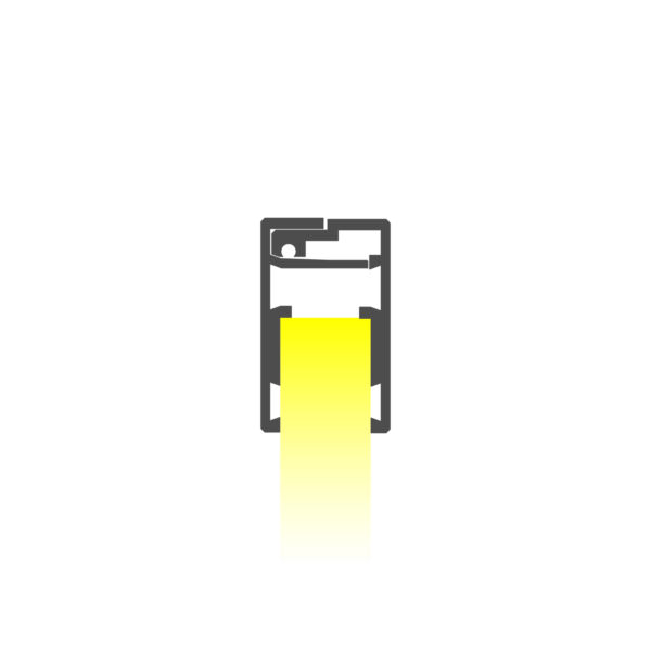Vissori Edge-Lit LED Extrusion for 1/2" Glass Panels